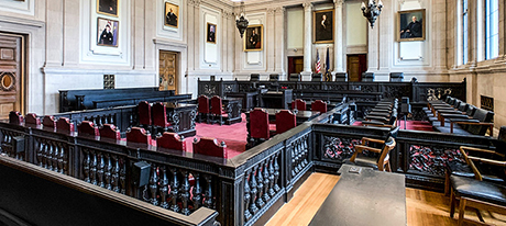 photo of the Supreme Judicial Courtroom in Portland