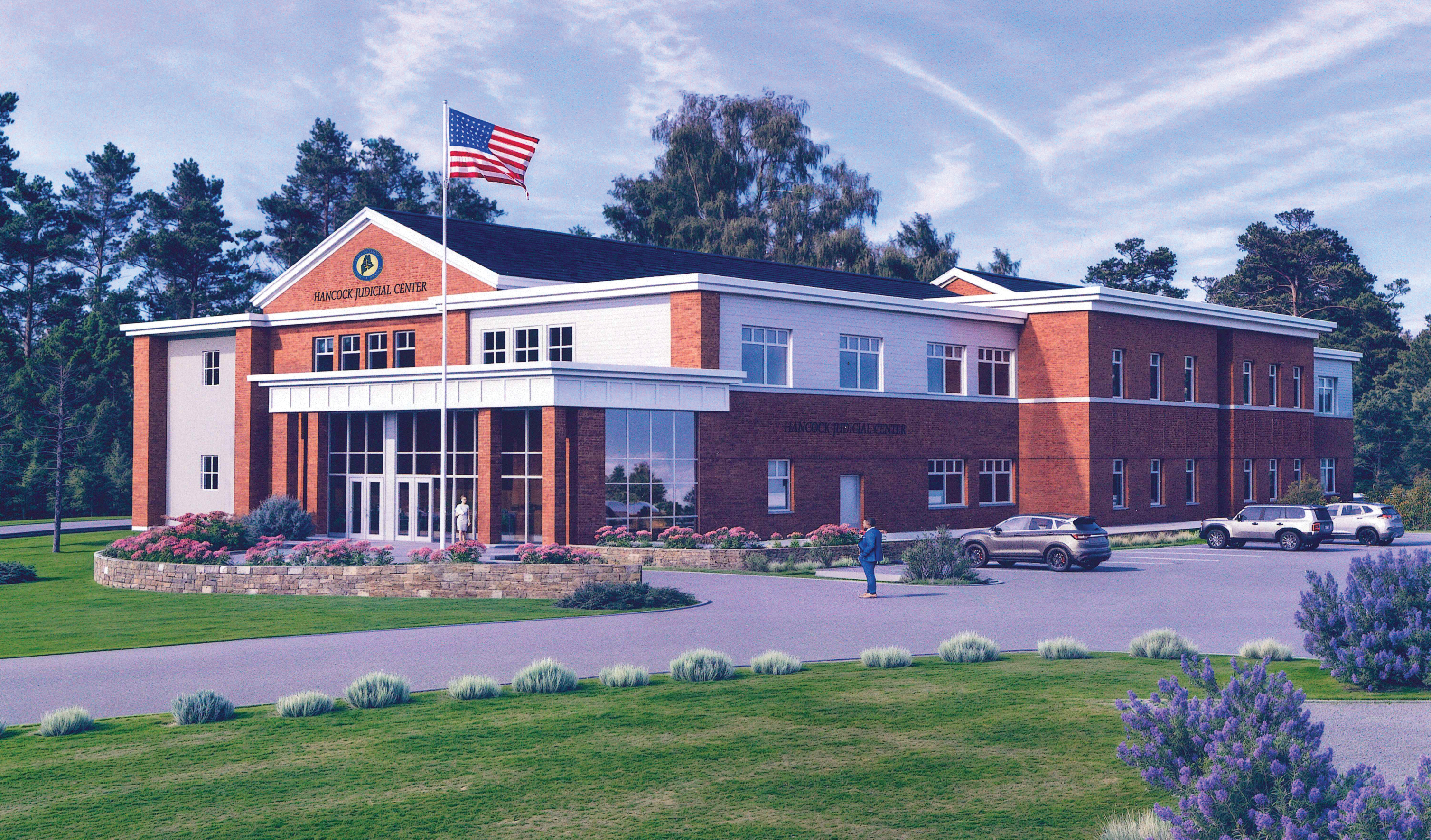 artist rendering of the Hancock Judicial Center