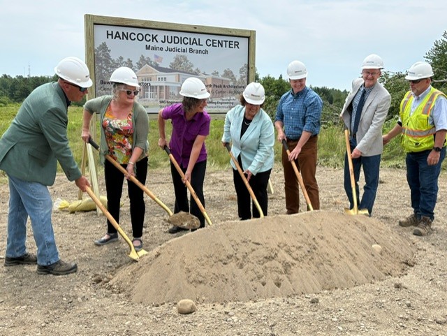 ground breaking ceremony of the Hancock Judicial Center